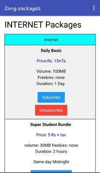 Zong packages स्क्रीनशॉट 3