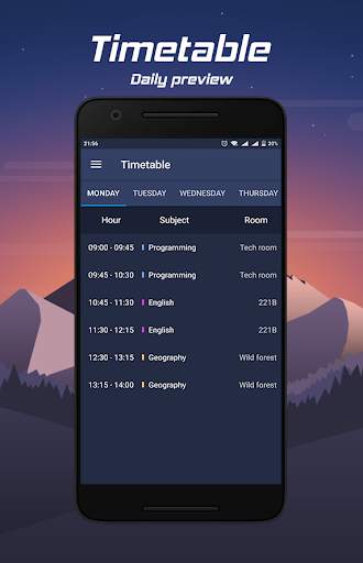 Timetable screenshot 1