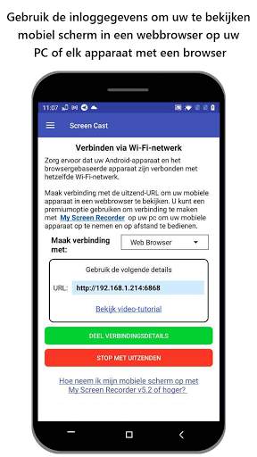 Screen Cast - Bekijk mobiel op pc screenshot 2