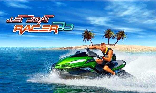 Jet boat racing 3D: water surfer driving game screenshot 1