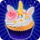 Unicorn Cupcakes - Colorful Food Cooking logo