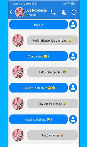 Fake Los Polinesios Call Voice & Video screenshot 4