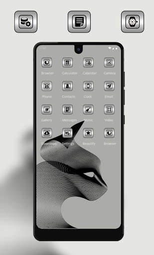 Abstract black line simple theme screenshot 3