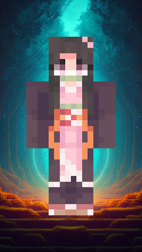 Nezuko Skin for Minecraft screenshot 3