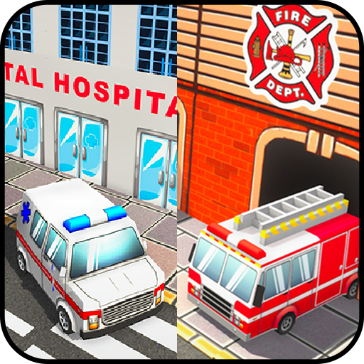 Ambulance Rescue Driving Firefighter Fire Truck आइकन