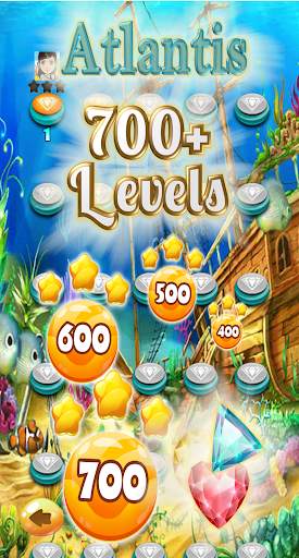 Jewels Star Atlantis Quest match 3 screenshot 4