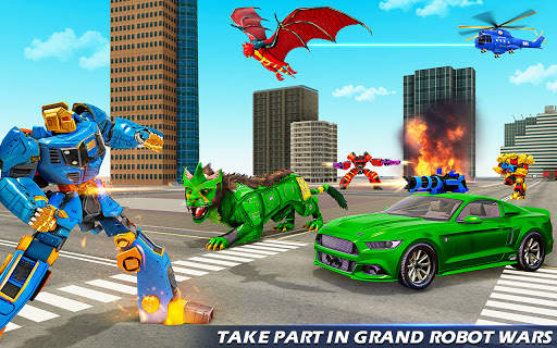 Lion Robot Transform Games 3d screenshot 4