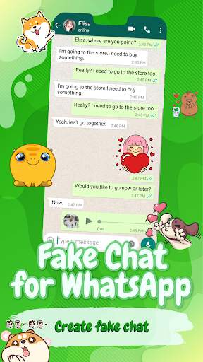 Fake chat, video call Wa screenshot 1