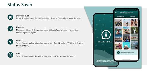 Status saver for whatsapp: Downloader, Web, Tools screenshot 1