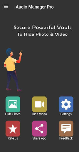 Audio Manager Pro Gallery Vault: Hide photo-videos screenshot 4