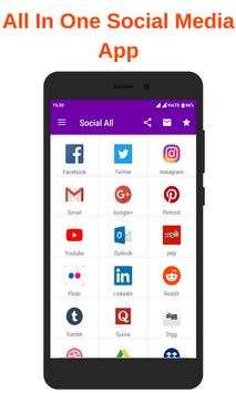 All in one social Media app - Social All screenshot 1