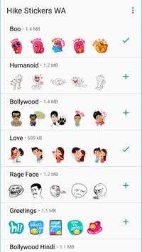 Hike Stickers for WhatsApp screenshot 1