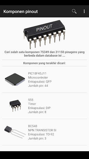 Electronic Component Pinouts screenshot 1
