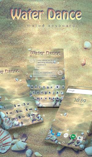 Water Dance Animated Keyboard   Live Wallpaper screenshot 1