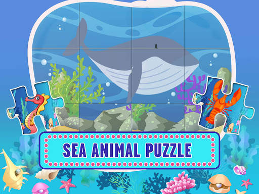 바다 동물 이름 게임 - 퍼즐 색칠 Ocean Animals Games screenshot 3