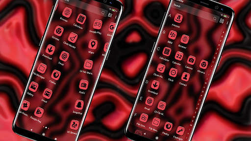Red Black Liquid Theme screenshot 2