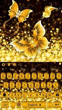 Dark gold black gold butterfly keyboard theme screenshot 1