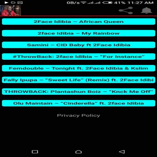 2face songs offline and 2face old songs screenshot 2