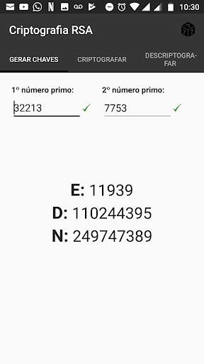 Criptografia RSA स्क्रीनशॉट 1