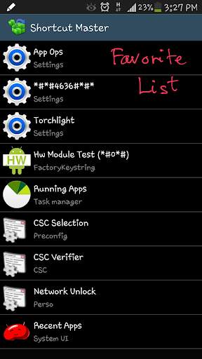 Shortcut Master (Lite) screenshot 1