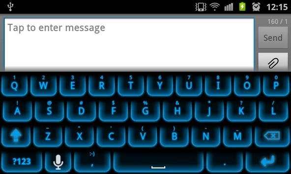 Blue Tech Keyboard Skin 2 تصوير الشاشة