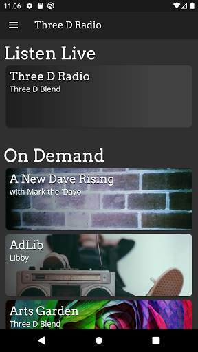 Three D Radio Player screenshot 1