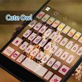 Cute Owl Eva Keyboard -Gif Diy on 9Apps