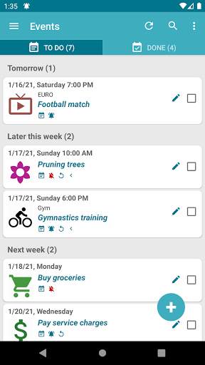 My Events screenshot 1