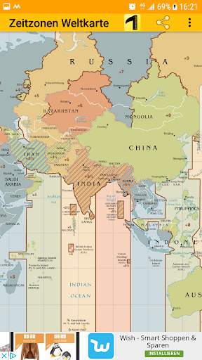 Time Zone Map 2 تصوير الشاشة