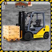Forklift simulator warehouse logo
