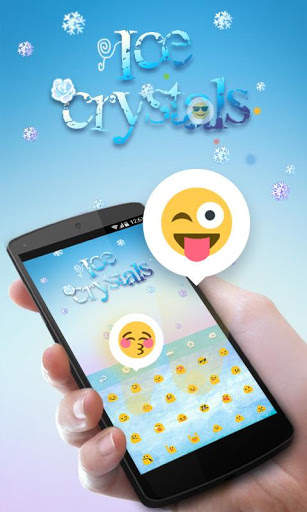 Ice Crystals GO Keyboard Theme स्क्रीनशॉट 2