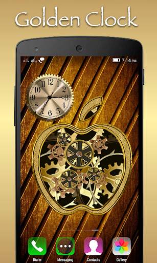 Golden Apple Clock Live WallPa screenshot 1
