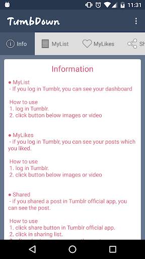 TumbDown for Tumblr screenshot 1
