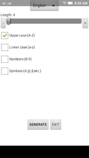 Password Generator screenshot 1