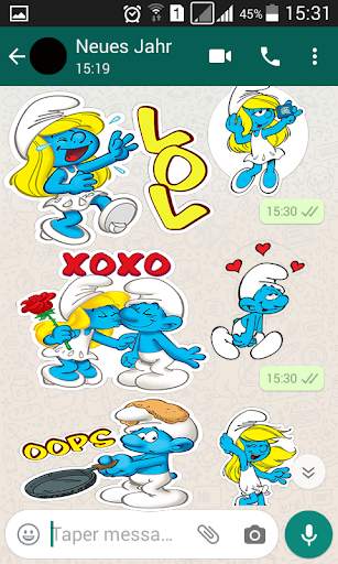 Smurfs Stickers For Whatsapp - WAStickerApps screenshot 1