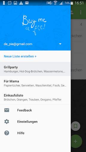 Buy Me a Pie! Einkaufsliste screenshot 3