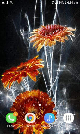 Lighting Flowers Live Wallpaper screenshot 2