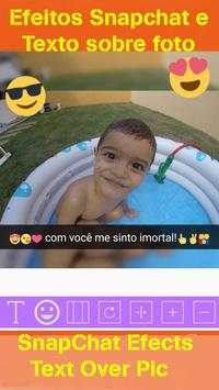 Foto Efeitos Como No Snap Texto e Carinhas Na Foto screenshot 3
