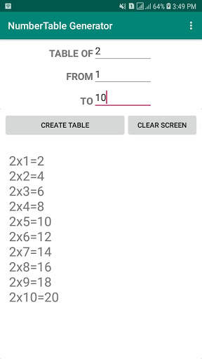 Table Maker screenshot 2