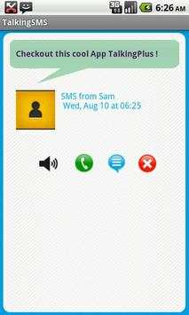 Talking SMS free screenshot 3