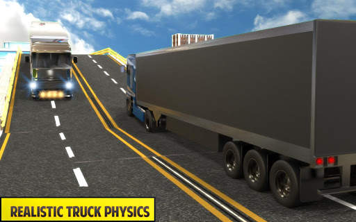 Silver Euro Truck Transporter Driving Sim 2019 screenshot 3