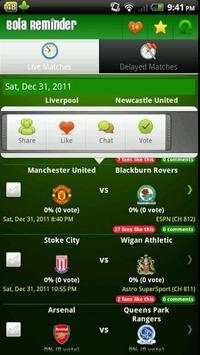 Bola Reminder - Malaysia screenshot 2