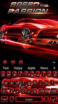 Cool Red Speed Car Keyboard Theme screenshot 4