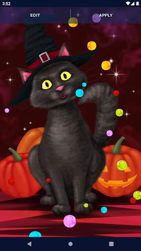 Halloween Black Cat Wallpaper 6 تصوير الشاشة