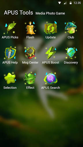 Green Fairy Butterfly-APUS Stylish Theme 5 تصوير الشاشة