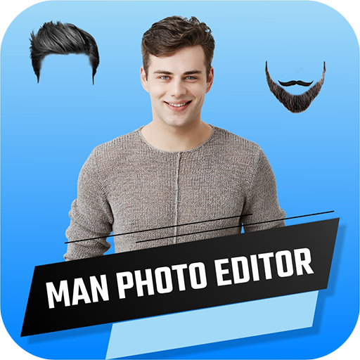 Man Photo Editor : Man Hair, mustache, background icon
