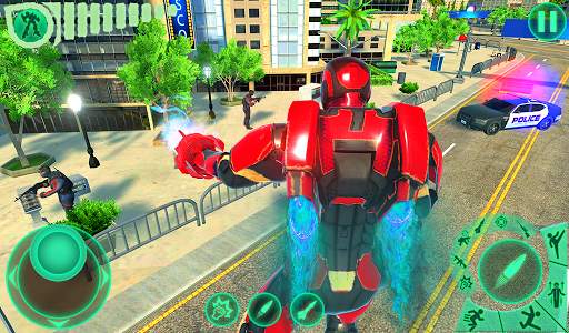 Transform Robot Flying Hero: Fire Hero Robot Games screenshot 6