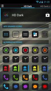 HD Dark Free - Icon Pack 5 تصوير الشاشة
