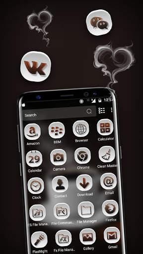 Black Tea Launcher Theme 2 تصوير الشاشة