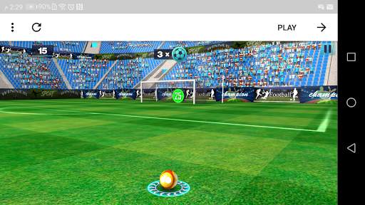 Free kick game screenshot 2